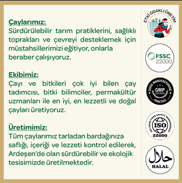 Canfeza (Beije Çayı ) — Kırmızı Ginseng, Kakao ve Hibiskus harmanı, kafein içermez, Lazika Hisli Harman koleksiyonu, 18 biyoçözünür piramit poşet