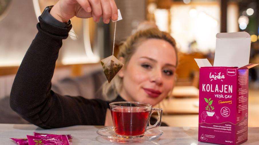 Süper Çaylardan Kolajenli Yeşil Çay