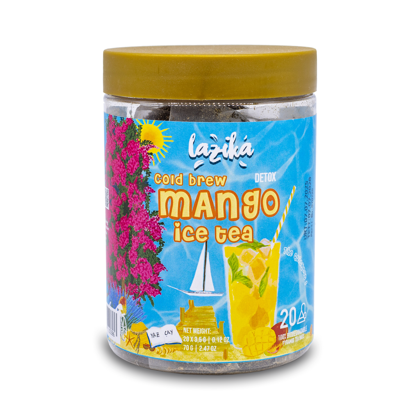 Soğuk Demleme Naneli Mango Aromalı  Detoks Soğuk Çay