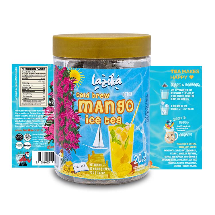 Soğuk Demleme Naneli Mango Aromalı  Detoks Soğuk Çay